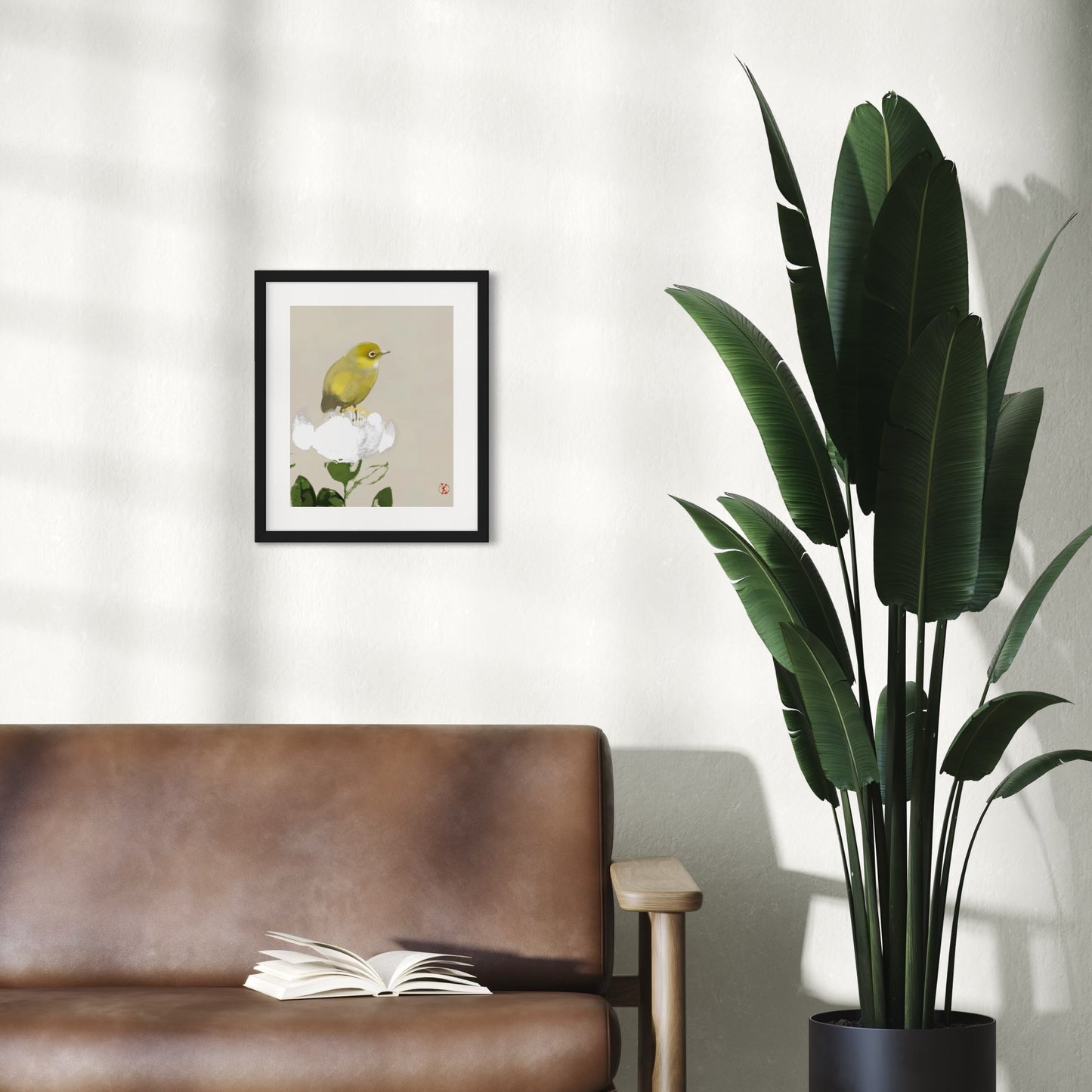 Paper Print Camellia and White Eye, image 2