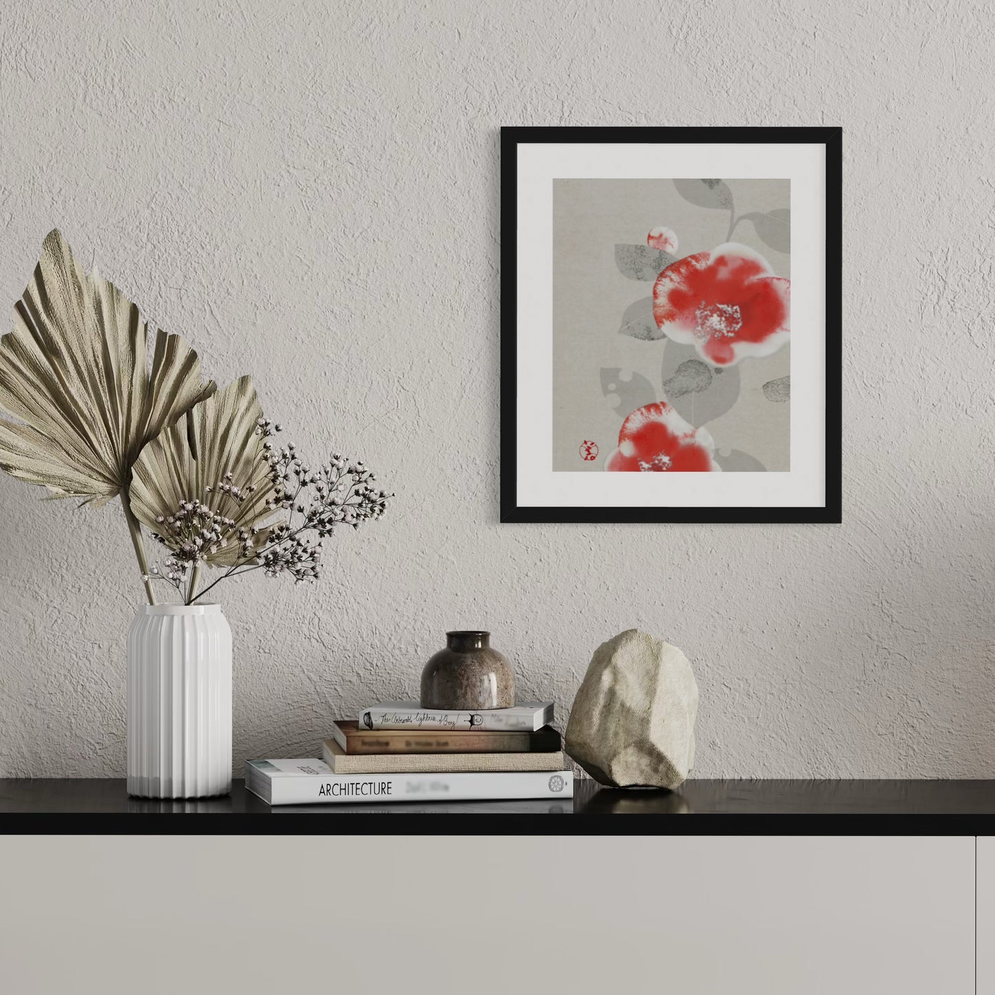 Paper Print transparent Red Camellia image 1