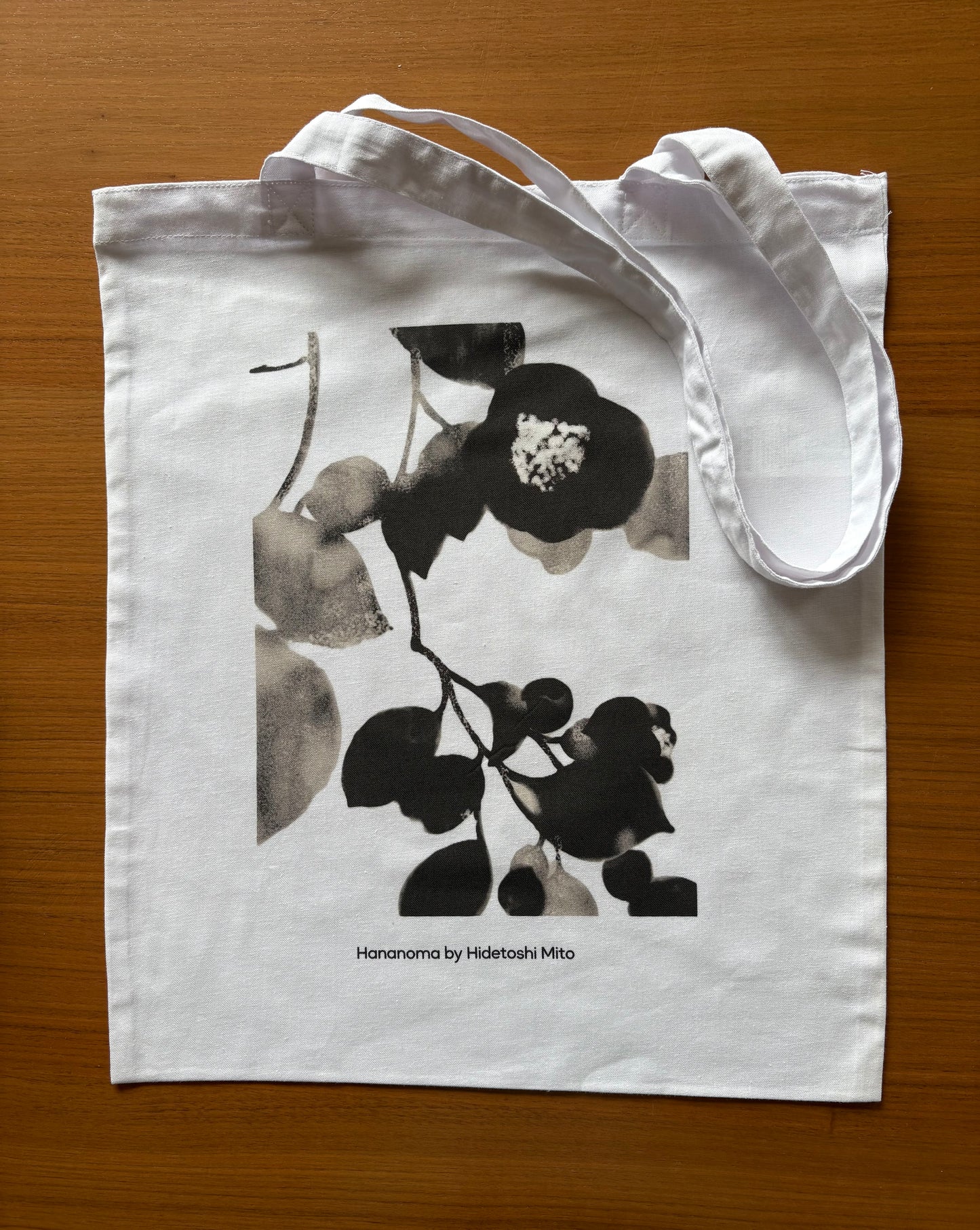 -Cotton Bag- Black Camellia