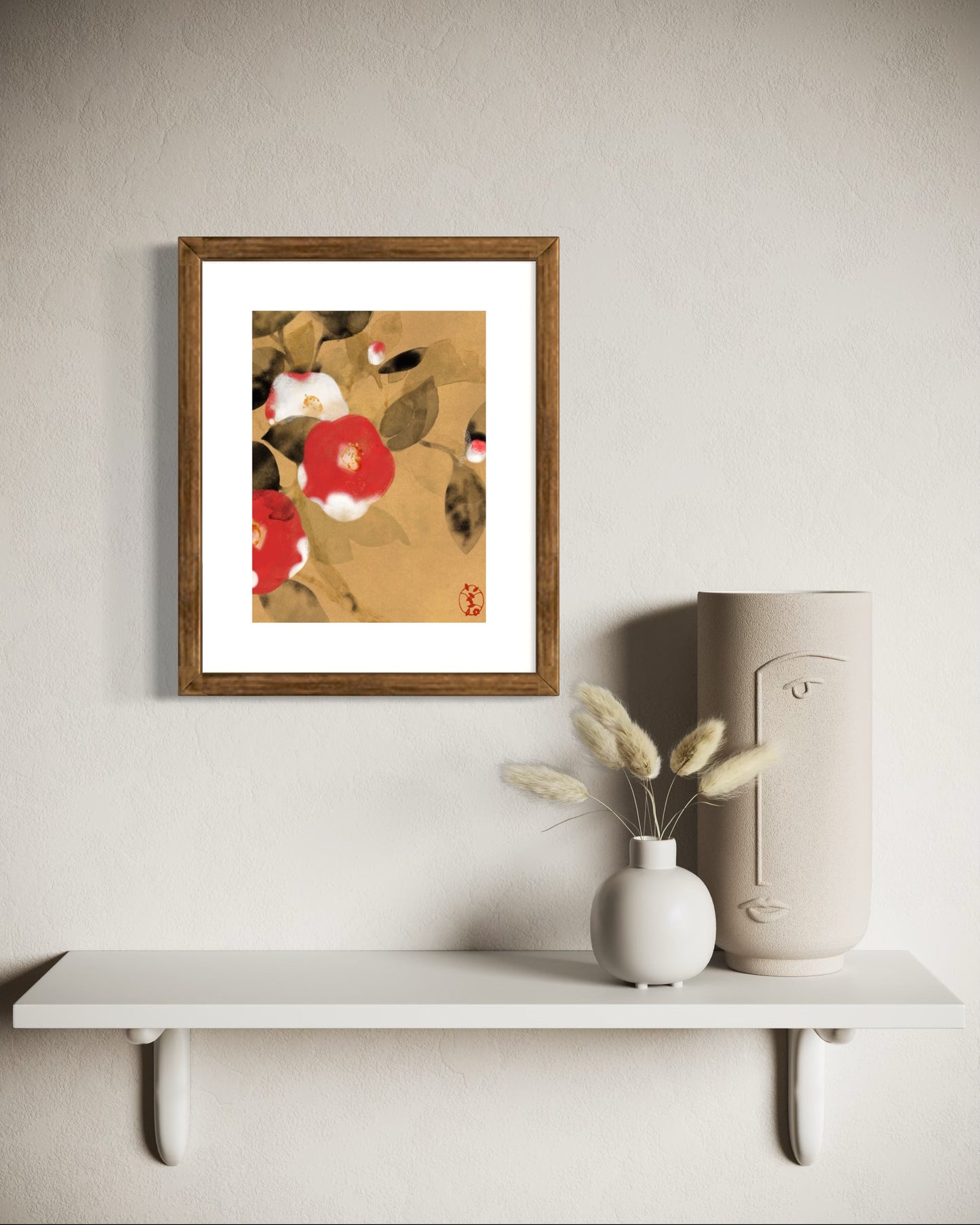 Red Camellia gold image 1