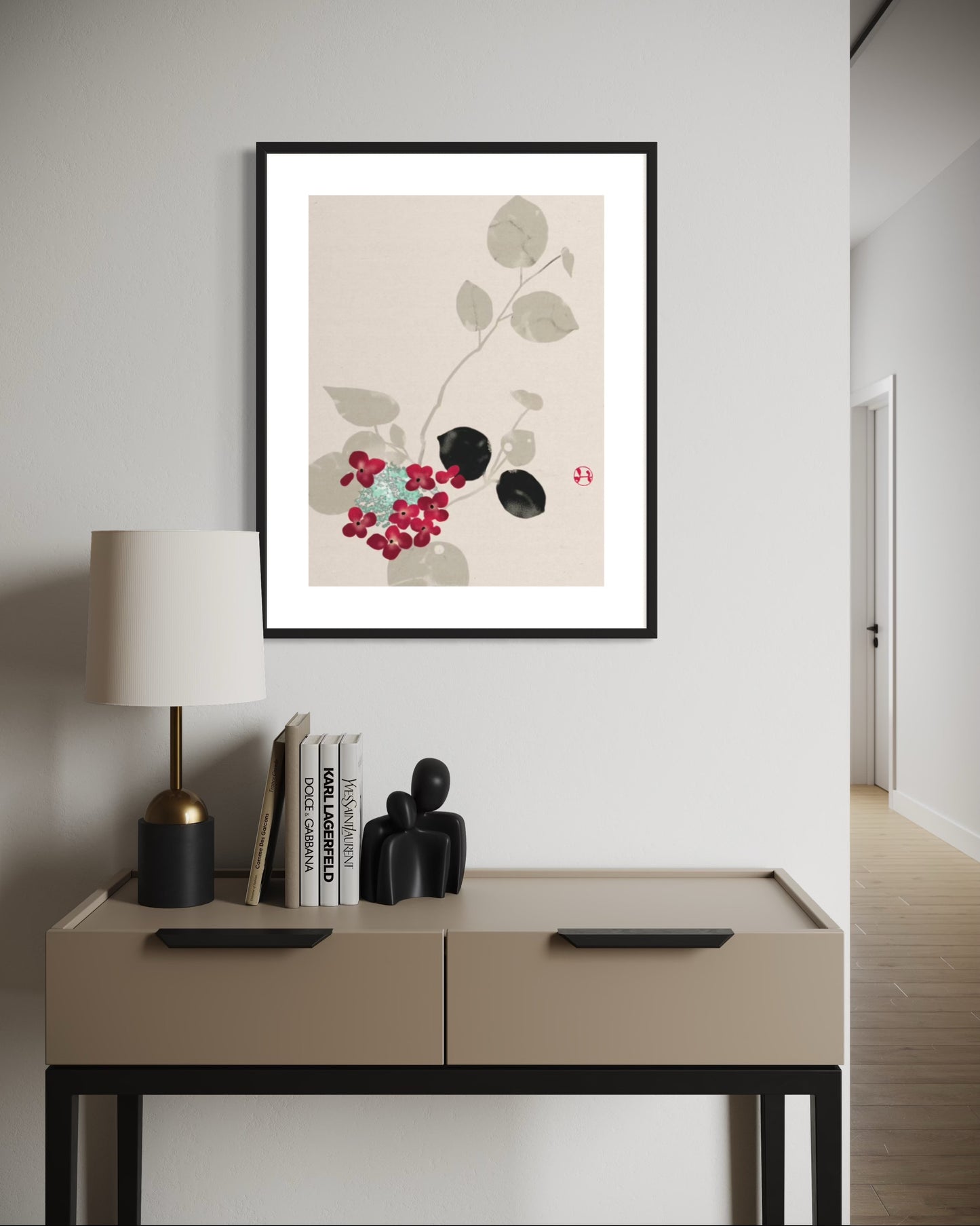 -Papierdruck neu- Arrangements of plum blossoms