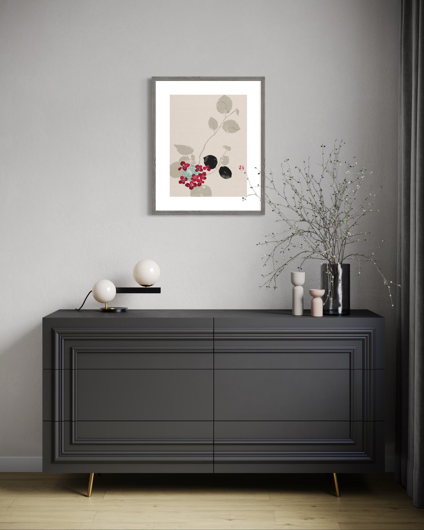 -Papierdruck neu- Arrangements of plum blossoms