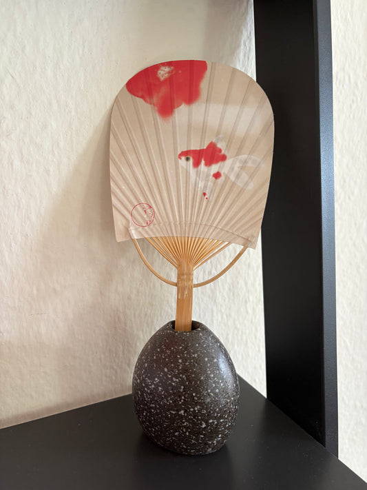 Japanisches Mini-Uchiwa mit Umschlag – Goldfisch