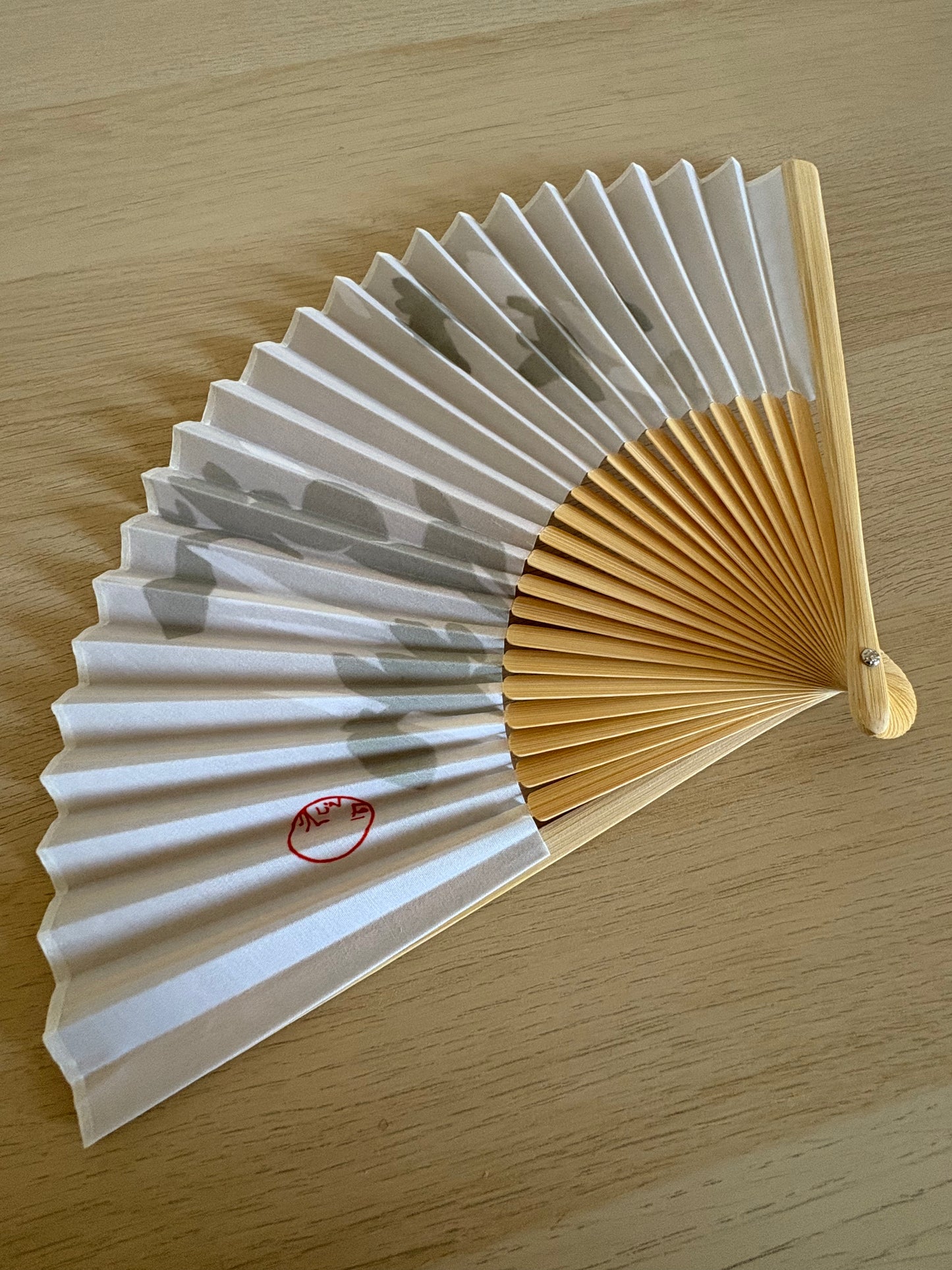 - Japanese Folding Fan in Paulownia Gift Box – Blue Iris