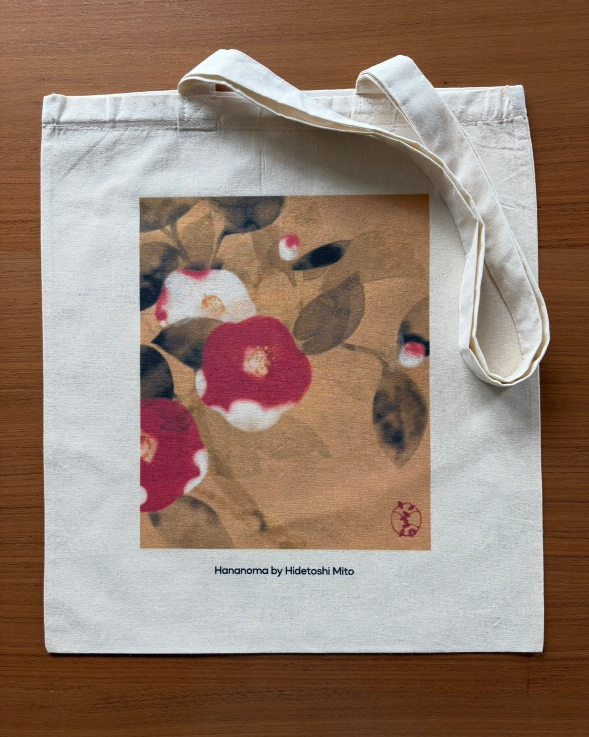 -Cotton Bag- Red Camellia