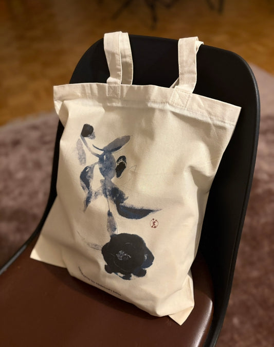 –Cotton Bag – Blue Camellia