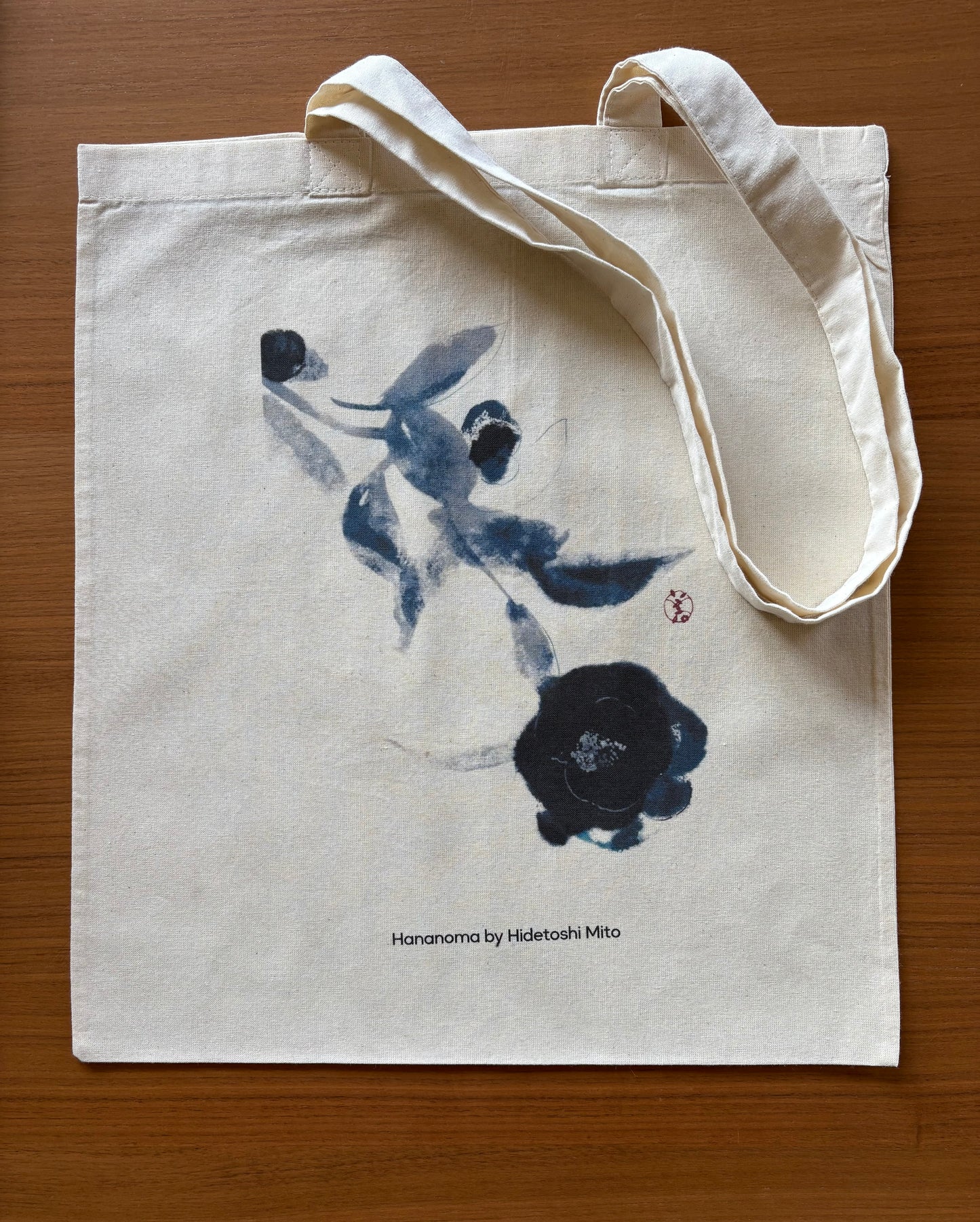 -Cotton Bag- Blue Camellia